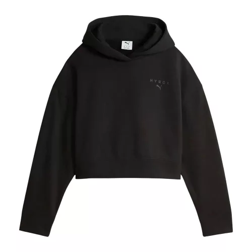PUMA x HYROX World Cropped Hoodie női kapucnis pulóver – PUMA Black