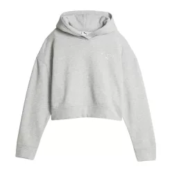   PUMA x HYROX World Cropped női kapucnis pulóver – Light Gray Heather