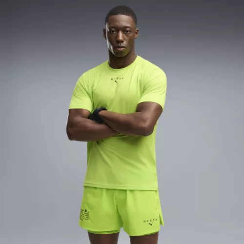 PUMA x HYROX PWRMODE férfi technikai póló – Sunny Lime