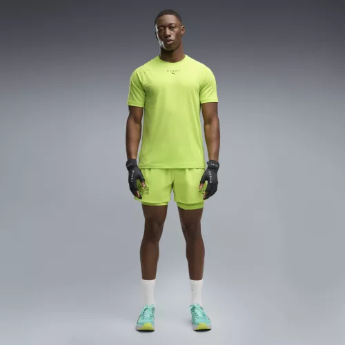PUMA x HYROX PWRMODE férfi technikai póló – Sunny Lime