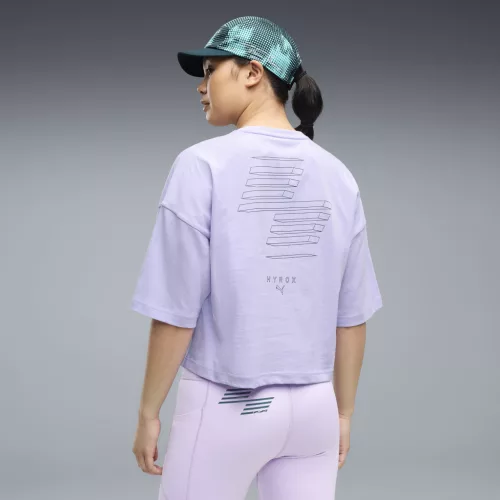PUMA x HYROX Cropped Lifestyle női póló – Light Lavender