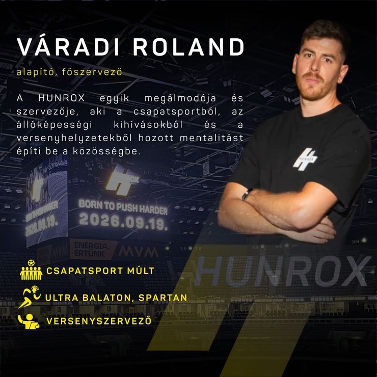 Váradi Roland – aki a csapat erejét és az egyéni küzdelem keménységét hozza a HUNROX-ba